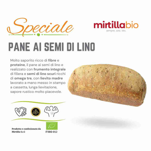 Pane in Cassetta con Semi di Lino Bio - 850 gr