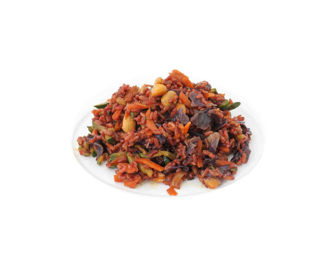 Riso rosso con Verdure dell'orto e arachidi Bio - 200 g