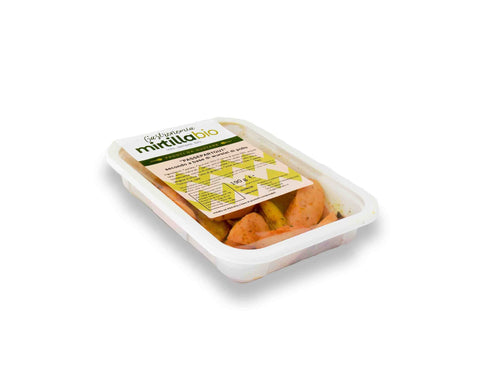 Piatto a base di Wurstel di Pollo Bio - 200 gr